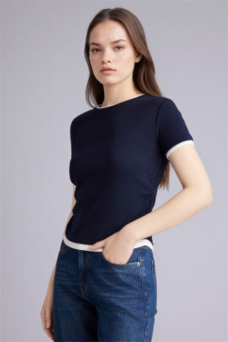 Resim Defacto Kadın T-shirt F3504AX/NV245