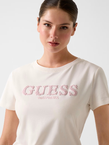 Resim Guess Athleisure  Kadın  T-shirt V6RI11J1314-G012 Gıudıtta Cn Ss T-Shırt