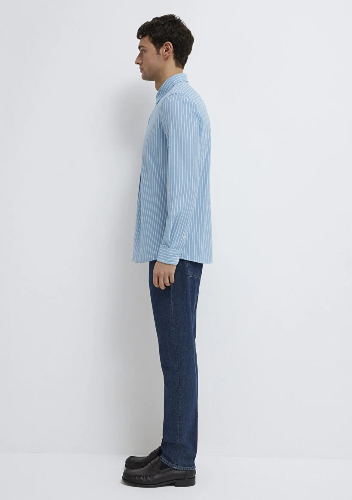 Resim Mavi Erkek Uzun Kol Gömlek M0211404-91579