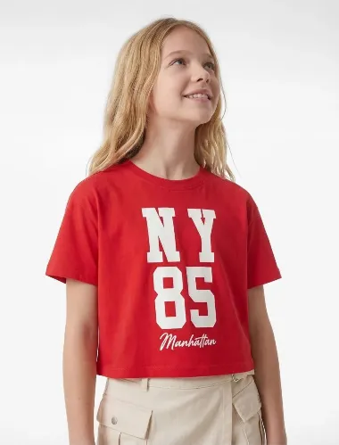Resim Koton Kız Çocuk T-shirt 6SKG10108AK