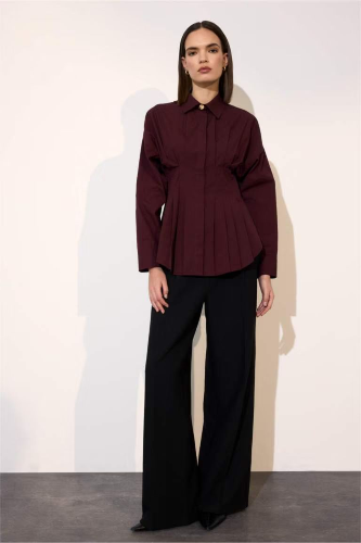 Resim Defacto Kadın Uzun Kol Gömlek G8610AX/BR34