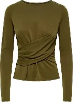Resim Only Onlfree L/S O-Neck Drapıng Top Jrs Kadın T-shirt 15380710