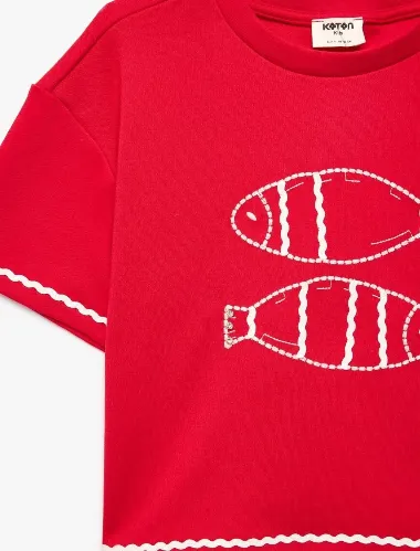Resim Koton Kız Çocuk T-shirt 6SKG10443AK