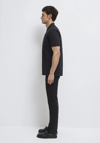 Resim Mavi Polo Yaka Erkek T-shirt M0613137-900