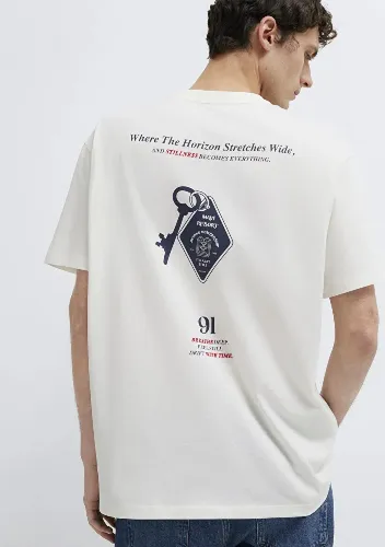 Resim Mavi Erkek T-shirt M0613160-70057