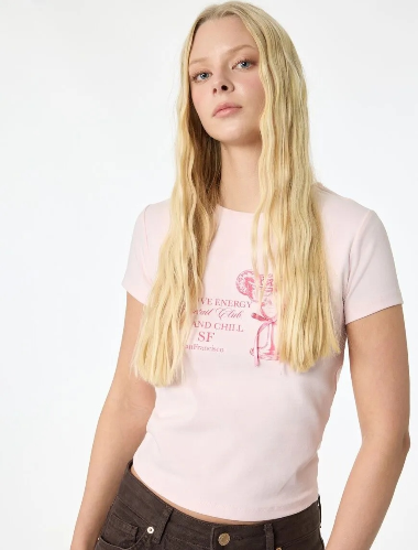 Resim Koton Kadın T-shirt 6SAL10047IK