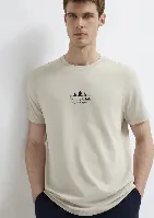 Resim Mavi Erkek T-shirt M0613284-70144