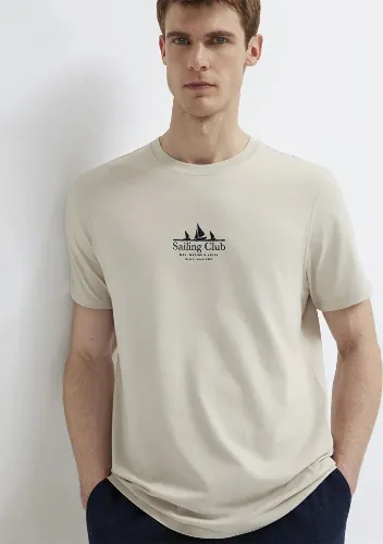 Resim Mavi Erkek T-shirt M0613284-70144