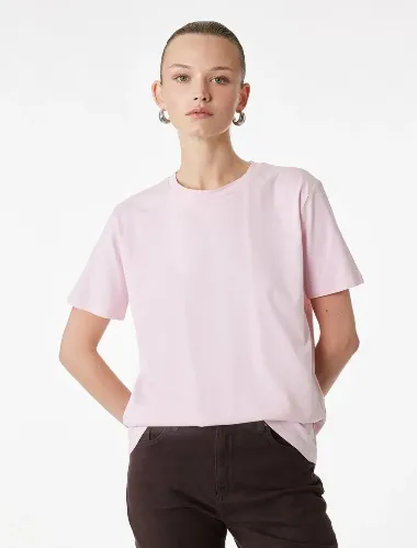 Resim Koton Kadın T-shirt 6SAK50068EK