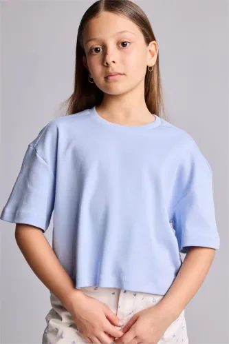 Resim Defacto Kız Çocuk T-shirt H7237A8/BE551