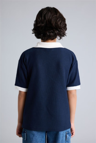 Resim Defacto Erkek Çocuk T-shirt H0933A8/NV64