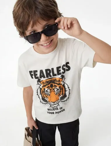 Resim Koton Erkek Çocuk T-shirt 6SKB10014TK