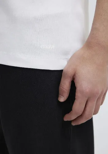 Resim Mavi V Yaka Erkek T-Shirt M063748-620