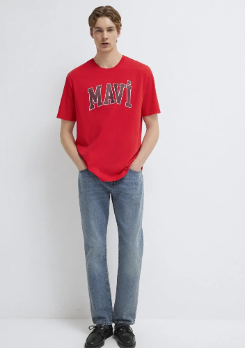 Resim Mavi Erkek T-shirt M0611711-70467