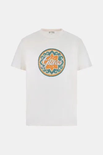 Resim Guess  Erkek  T-shirt M6GI48K3583-G018 Ss Bsc Mosaıc Tıle Tee