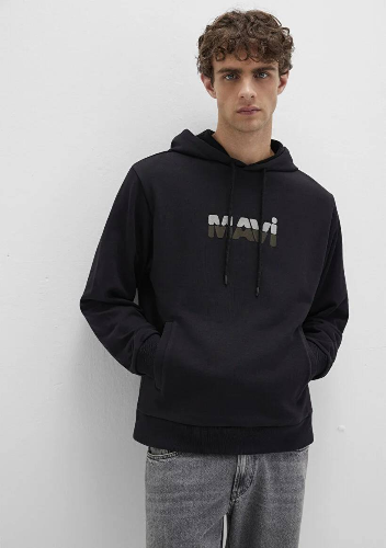 Resim Mavi Kapüşonlu Erkek Sweat M0S10395-900