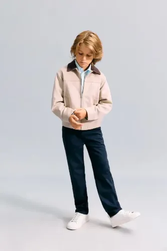 Resim Defacto Erkek Çocuk Deri Mont G9761A8/BG78