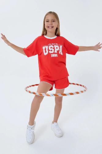 Resim U.S. Polo Assn Kids Kız Çocuk Şort Takım Us2524-4