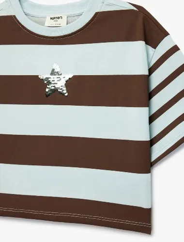 Resim Koton Kız Çocuk T-shirt 6SKG10351AK