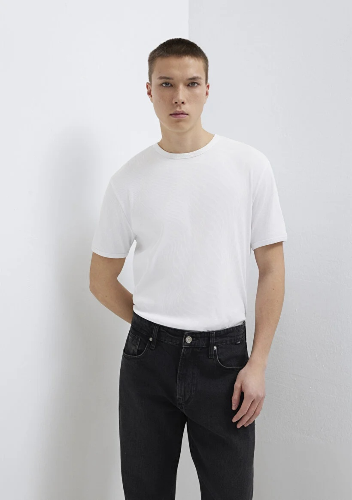 Resim Mavi Erkek T-shirt M0613176-620