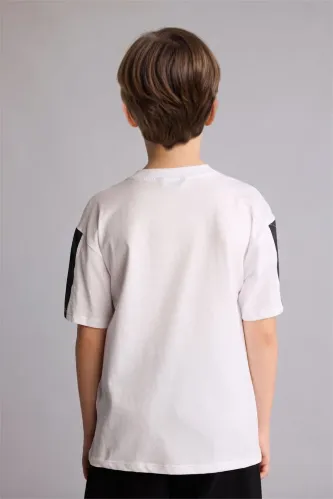 Resim Defacto Erkek Çocuk T-shirt H2692A8/WT34