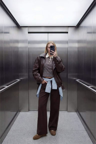 Resim Defacto Kadın Deri Mont G0701AX/BR444