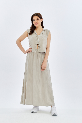 Resim Viole&More Kadın Etek Takım Kolsuz Bağlamalı