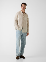 Resim Guess  Erkek  Gömlek M6GH59W1827-F1PV Eco Napa Lınen Solıd Ls Shırt