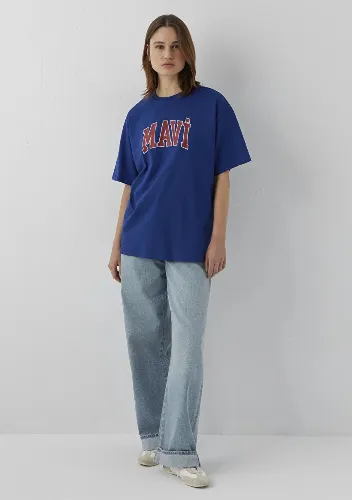 Resim Mavi Kadın T-shirt M1600843-70758