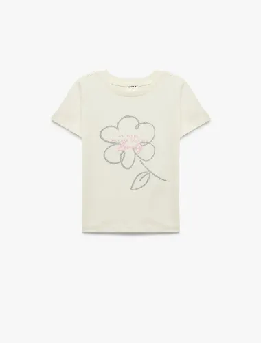 Resim Koton Kız Bebek T-shirt 6SMG10147AK