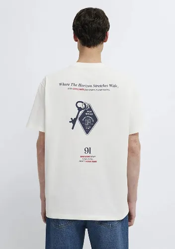 Resim Mavi Erkek T-shirt M0613160-70057