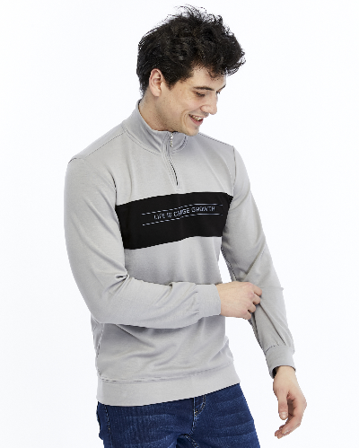 Resim Paul&More Yarım Fermuar Erkek Sweat 227 Parçalı Yarım Fermuarlı