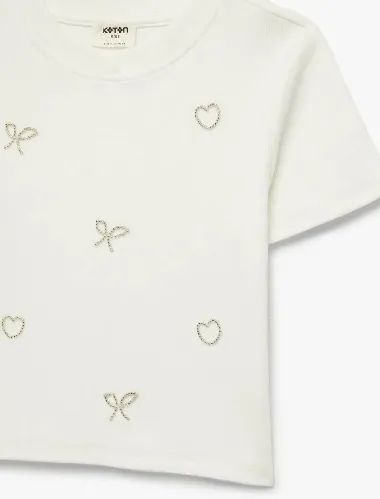 Resim Koton Kız Çocuk T-shirt 6SKG10437AK