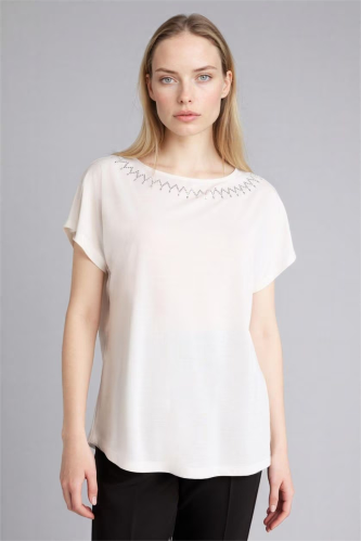 Resim Defacto Kadın T-shirt G3285AX/WT32