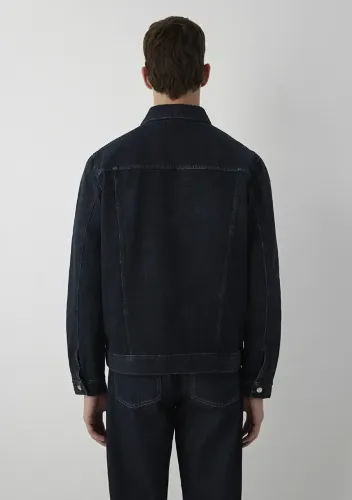 Resim Mavi Erkek Jean Ceket M0110273-A4087