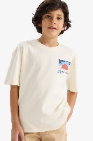 Resim Defacto Erkek Çocuk T-shirt G6987A8/ER99