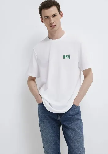 Resim Mavi Erkek T-Shirt M0611714-620