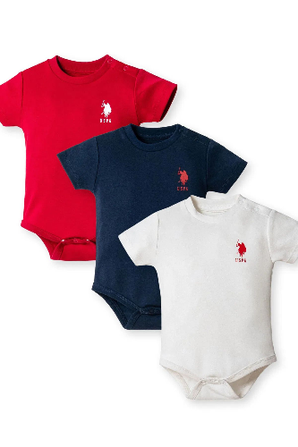 Resim U.S. Polo Assn Bebek Erkek Bebek 3 LÜ Body Usb2861