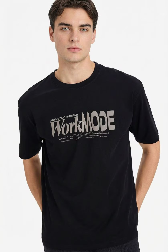 Resim Defacto Erkek T-shirt F8127AX/BK81