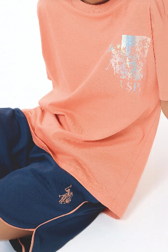 Resim U.S. Polo Assn Kids Kız Çocuk Şort Takım US2522-4