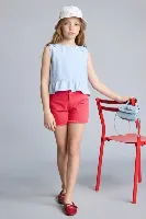 Resim Defacto Kız Çocuk Kot&Kanvas Şort H1514A8/RD132