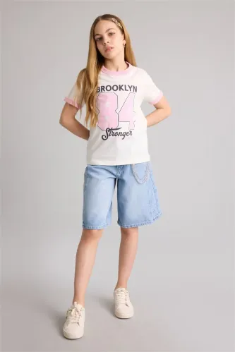 Resim Defacto Kız Çocuk T-shirt G1780A8/ER85
