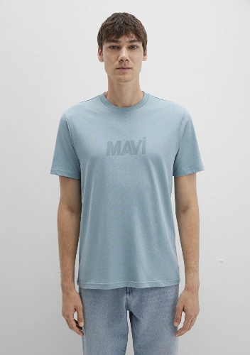 Resim Mavi Erkek T-shirt M0612896-70838