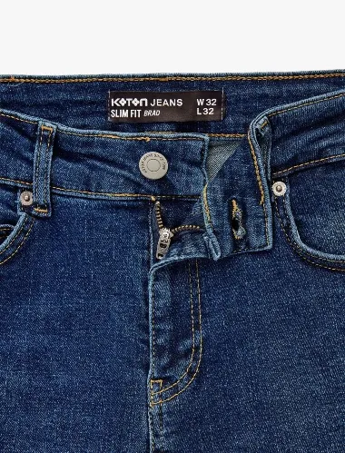 Resim Koton Erkek Jean Pantolon 7Wam40008Nd