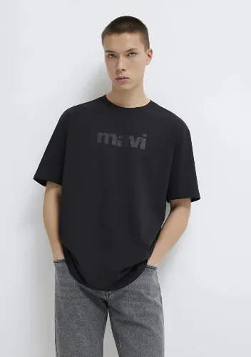 Resim Mavi Erkek T-shirt M0611807-900