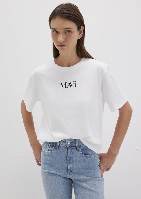 Resim Mavi Mavı Logo Kadın T-Shirt M1611594-620