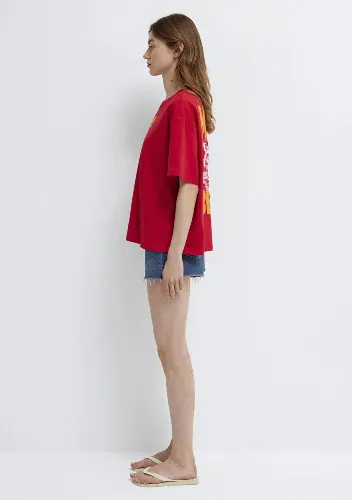 Resim Mavi Kadın T-shirt M1613927-82054