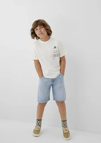 Resim Mavi Erkek Çocuk T-shirt M6610498-70057
