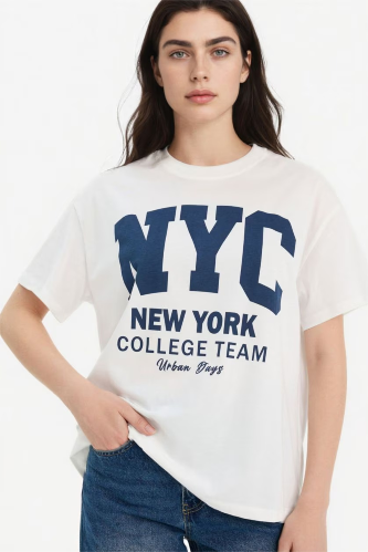 Resim Defacto Kadın T-shirt G5909AX/WT32