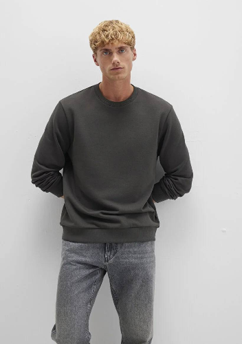 Resim Mavi Bisiklet Yaka Erkek Sweat M0S10421-70090